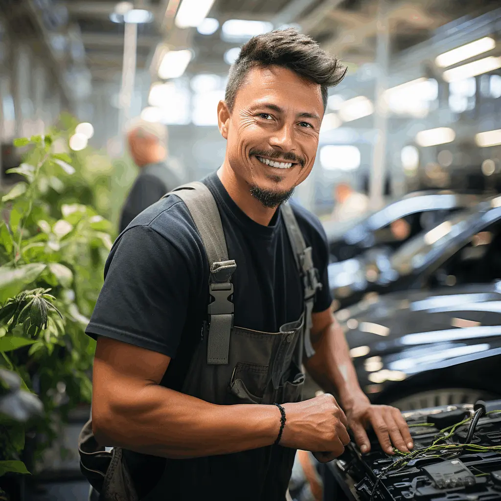 Trabajador en planta industrial, seguro para empresas